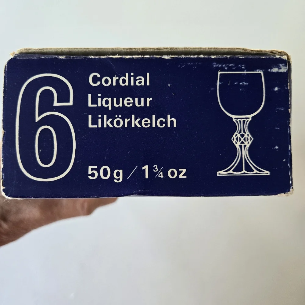 Claudia Bohemian Cordial Liqueur Glasses (6) 1 3/8 oz